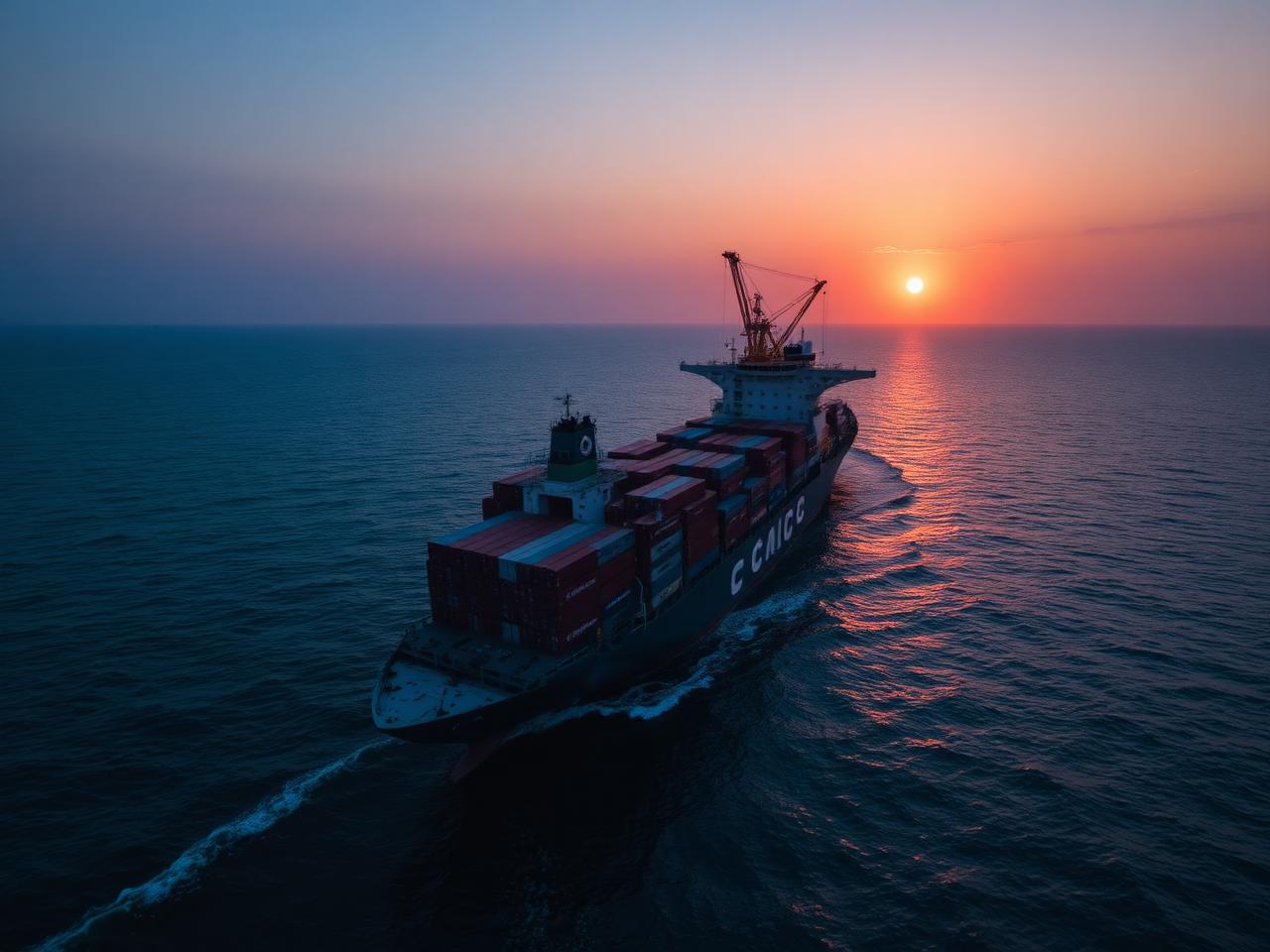 Cargo ship loaded at Chittagong port